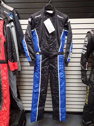 New impact team one plus driving suit small black/blue sfi 3.2a/5 usa made