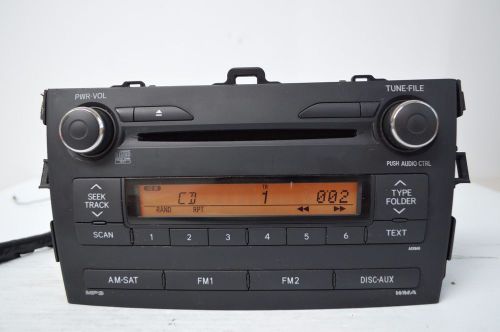 2009 2010 toyota corolla am/fm radio cd mp3 player 86120-02a90 tested w32#007