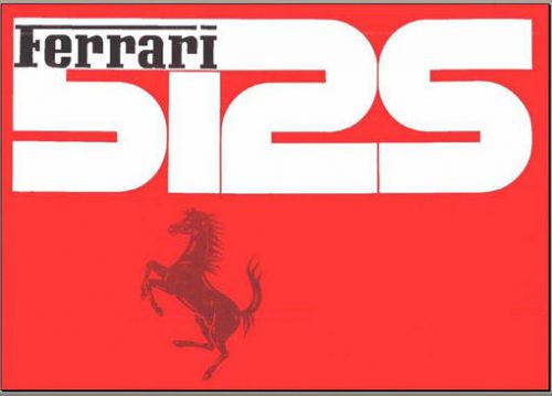 Ferrari 512s owners manual&#039;s 512 s technical info