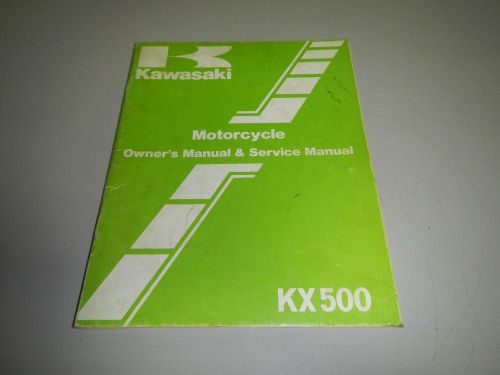 Kawasaki kx500 kx-500-a2 motorcycle owners service shop manual 99920-1246-01