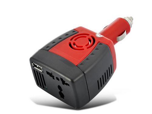 (12v dc to 220v ac + 5v usb port) 220v 150w adapter car power inverter charger