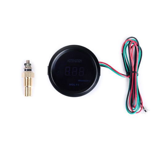 Hotsystem black 2&#034; 52mm blue digital led electronic  volt meter gauge for car#1