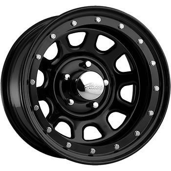 252b-5755 15x7 5x5.5 (5x139.7) wheels rims black +0 offset steel 10 spoke lifted