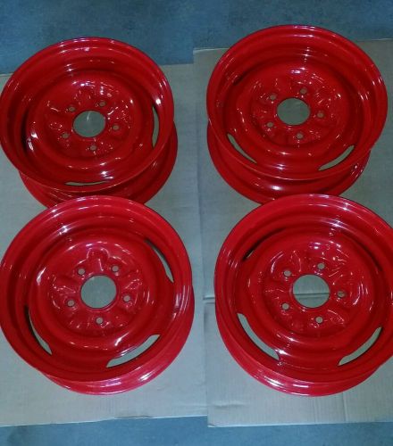 Original 1959 1960 1961chevy steel 14x5 wheel rim impala ss convertible  set 4