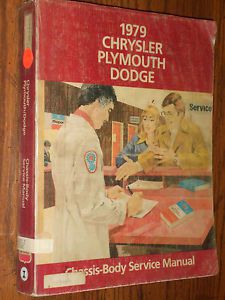1979 plymouth chrysler dodge shop manual original mopar service book!!