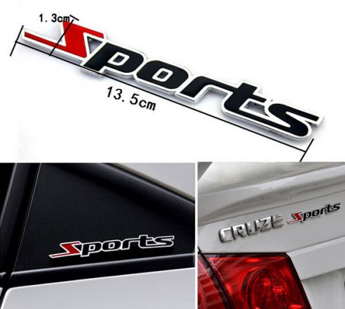 3d sports logo chrome metal car sticker emblem badge decal decor 2016 new