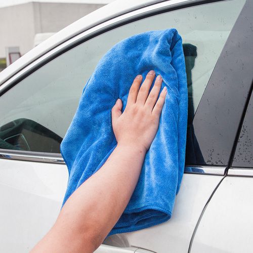 Nano car wash towel soft microfiber blue superabsorbent not shed 1* 30cm x 70cm