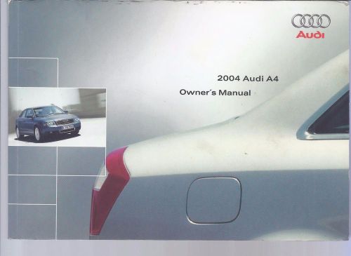 2004  audi a4 owners manual w/case quick reference guide