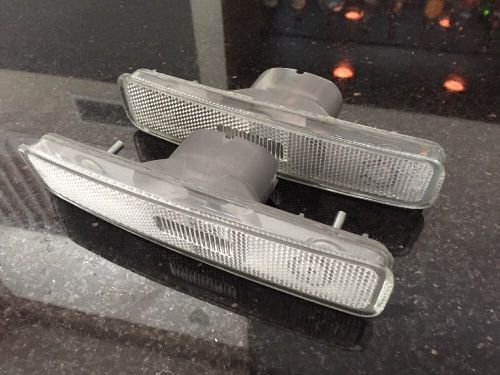 New 1978-1995 porsche 928 pair of clear rear side markers lamp lenses light