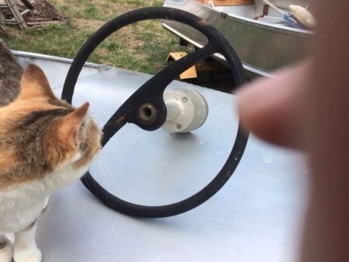 Vintage outboard boat steering wheel cable feathercraft rat rod ford truck ?