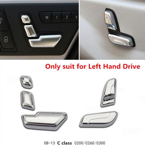 Car seat adjustment buttons trim for mercedes benz c class c200 c260 c300 08-13