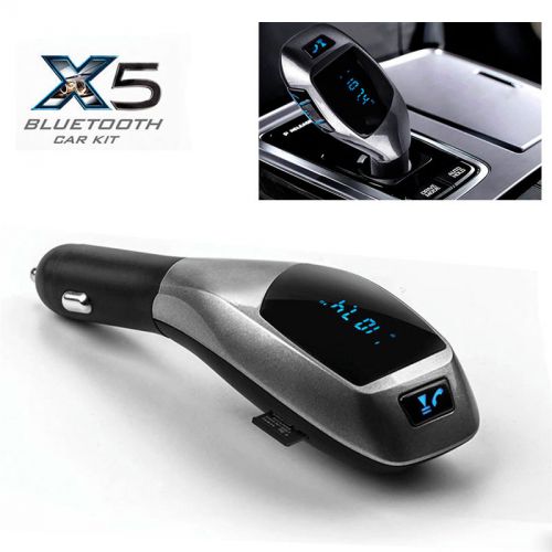 X5 lcd wireless fm transmitter. mp3 player, tf car kit charger with bluetooth