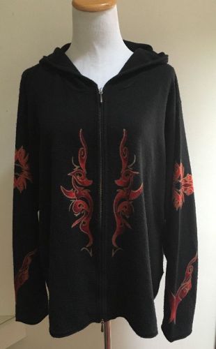 Women&#039;s harley davidson knit zip-front sweater hoodie size 3xl very good!!