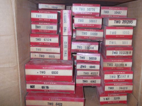 Lot of 66 assorted national oil seals - various numbers - nos
