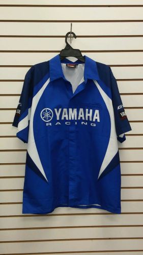 Yamaha racing button up blue xl