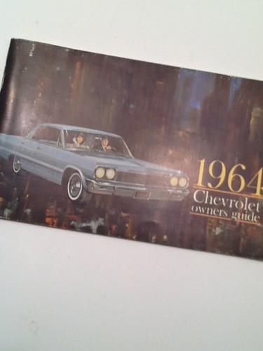 Chevrolet 1964 owners manual free shipping