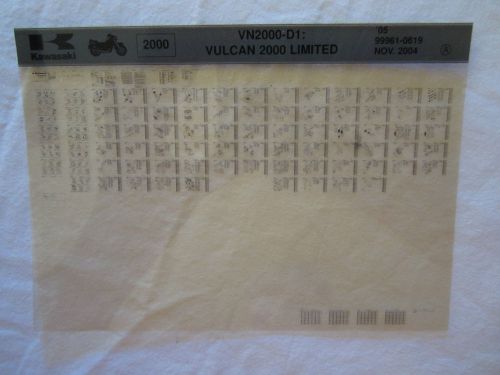 2005 kawasaki motorcycle vn2000 d1 vulcan 2000 lmtd microfiche part catalog