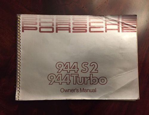Porsche 944 turbo 951 944s2 owners manuel