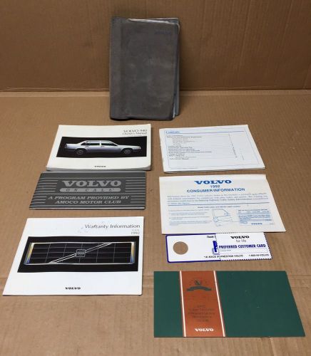 Volvo 1992 940 oem factory owners manual book guide &amp; case wallet set tp3254