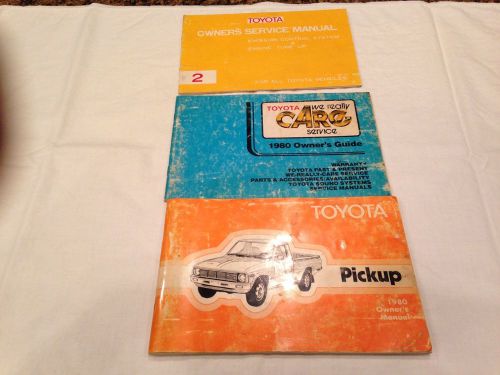 80 1980 toyota pickup owners manual owners guide and owners service manual