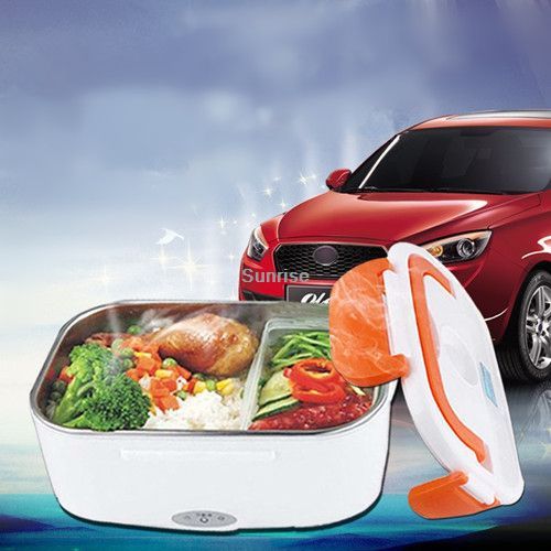 Portable 12v electric heated car heating lunch box travel food warmer qp501