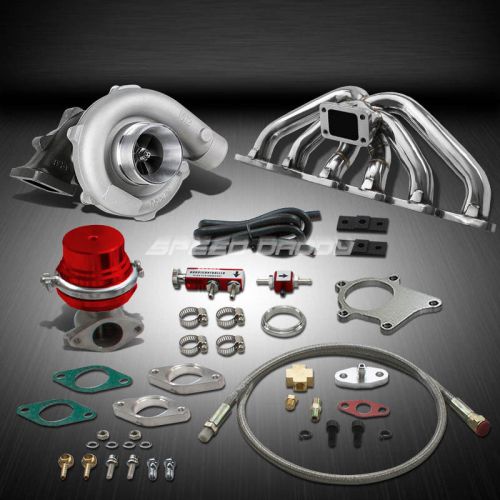 T04 .63ar 400+hp boost 6pc turbo charger+manifold kit for rb20/rb25 gts skyline