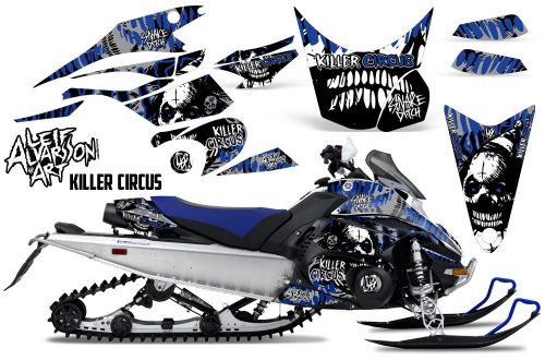 Amr racing yamaha viper graphic kit snowmobile sled wrap decal 13-14 circus blue