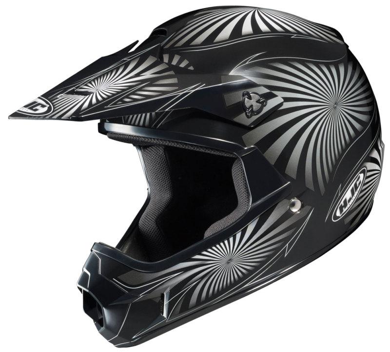 Hjc cl-xy youth whirl black motorcycle helmet size  medium