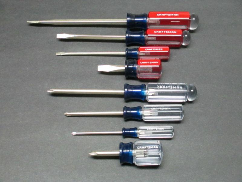 Craftsman 8 piece screwdriver set - phillips and slotted - usa made