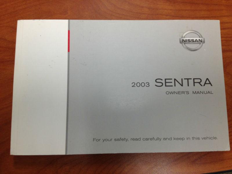 2003 nissan sentra owner's manual