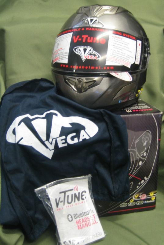 Vega v-tune full face helmet with bluetooth size small