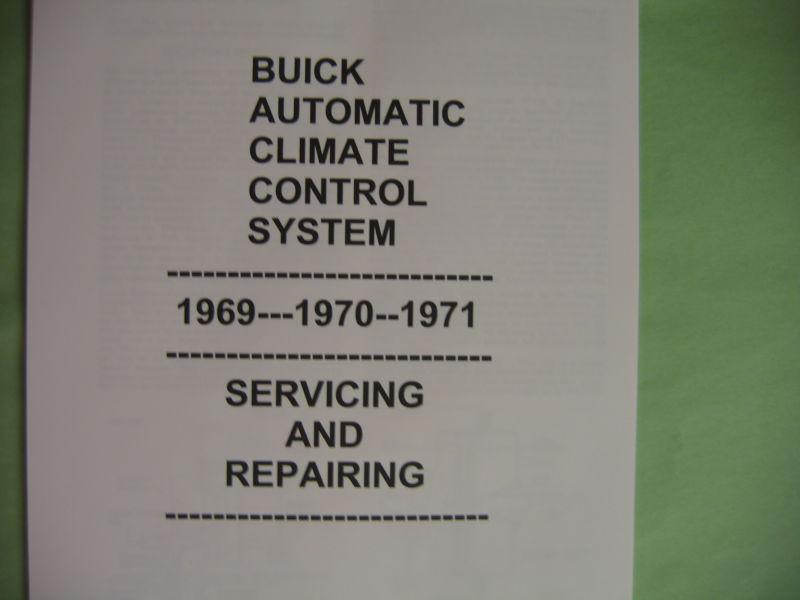 1969-1971 a/c buick repairing automatic climate control