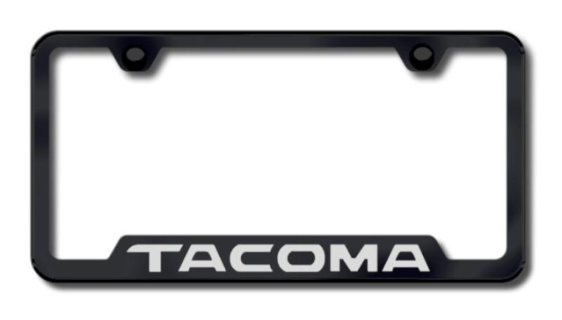 Toyota tacoma laser etched cut-out license plate frame-black made in usa genuin