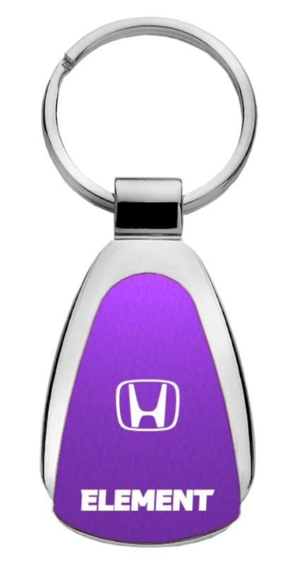 Honda element purple teardrop keychain / key fob engraved in usa genuine