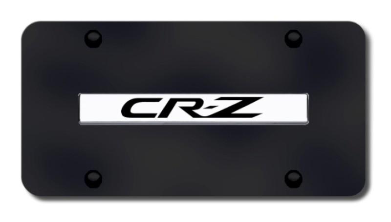 Honda crz name chrome on black license plate made in usa genuine