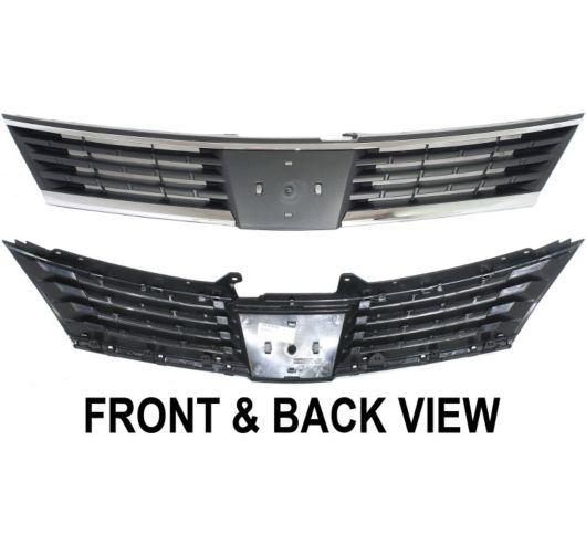 2007 2008 2009 2010 nissan versa chrome grille dark gray grill assembly