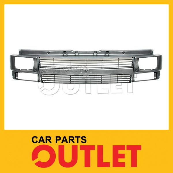 1995-2005 chevy astro cl front grille gm1200372 silver grey shell for seal beam