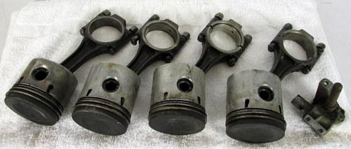 Vintage set (4) jahns pistons w/ reels 9:1 ratio. 4-cylinder sunbeam motor