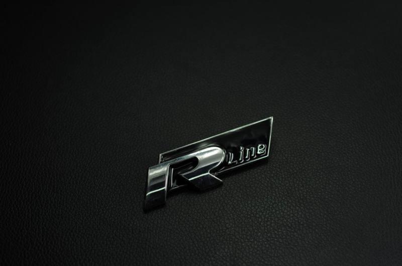 Black emblem r line r-line badge fit for vw golf jetta passat volkswagen