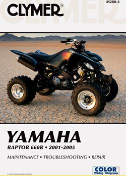 Clymer repair manual, yamaha raptor 660r, 2001-2005