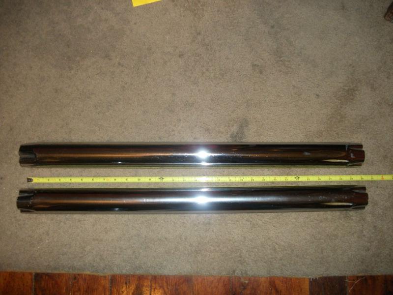 Pair of crome plated exhaust pipes 29-1/2" long 2-1/4" diameter