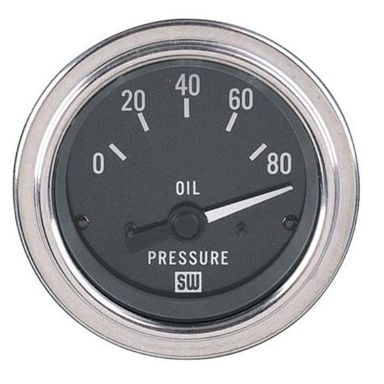 New stewart warner deluxe electric oil pressure gauge 0-80 psi, 12v electrical