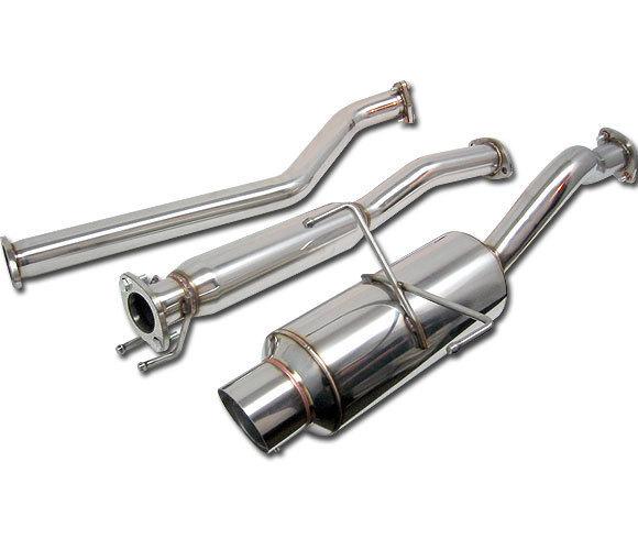 Rsx 02-06 non-type-s dc5 2.5'' catback exhaust system stainlessl 4'' tip muffler