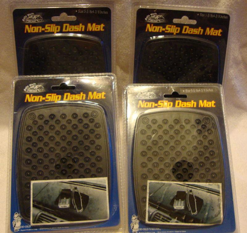 Non-slip dash mat  4 for 1 price  new!  5 5/8 x 4 3/8 inches