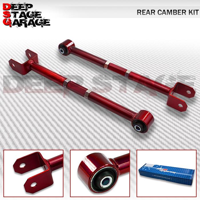 08-11 accord/tl/tsx adjustable high strength rear suspension camber kit/arm red