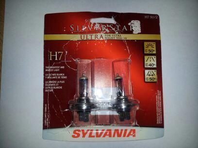 Sylvania silverstar h7 su/2 ultra  night vision headlights 2 pack.......