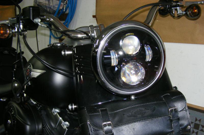 Harley davidson daymaker 7" led headlamp, black headlight new in box #67700042a