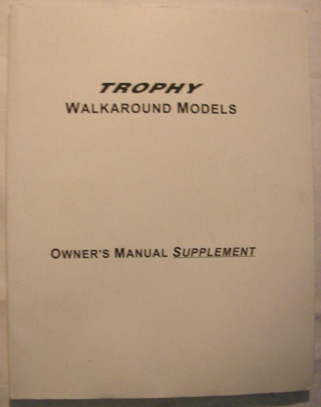 Bayliner  trophy- 2003- walkaround models- owner's manual supplement- 102 pages