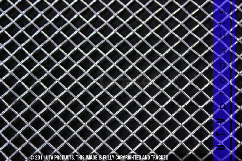 6" x 36" stainless steel universal mesh grille diamond pattern custom chrome