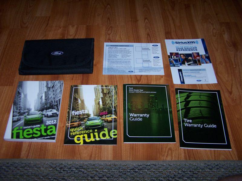 2012 ford fiesta owners manual set with case free shipping